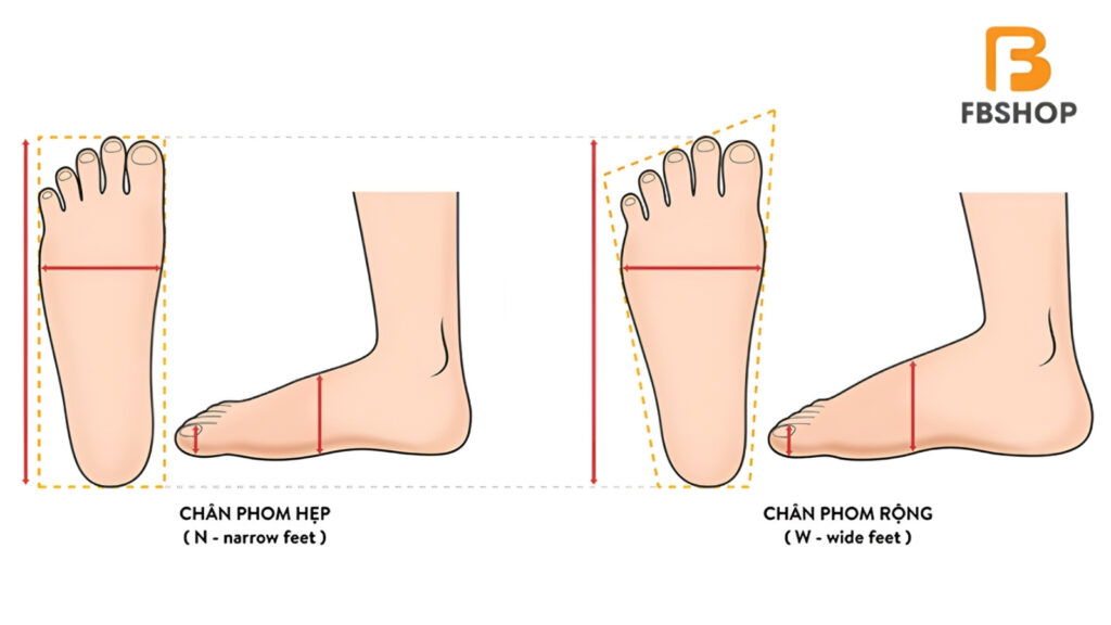 Chọn giày theo hình dáng chân của trẻ