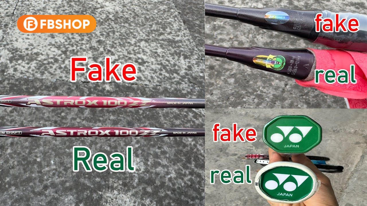 Kiểm tra phần đế vợt cũng là 1 cách để xác định vợt Yonex Astrox 100ZZ chính hãng