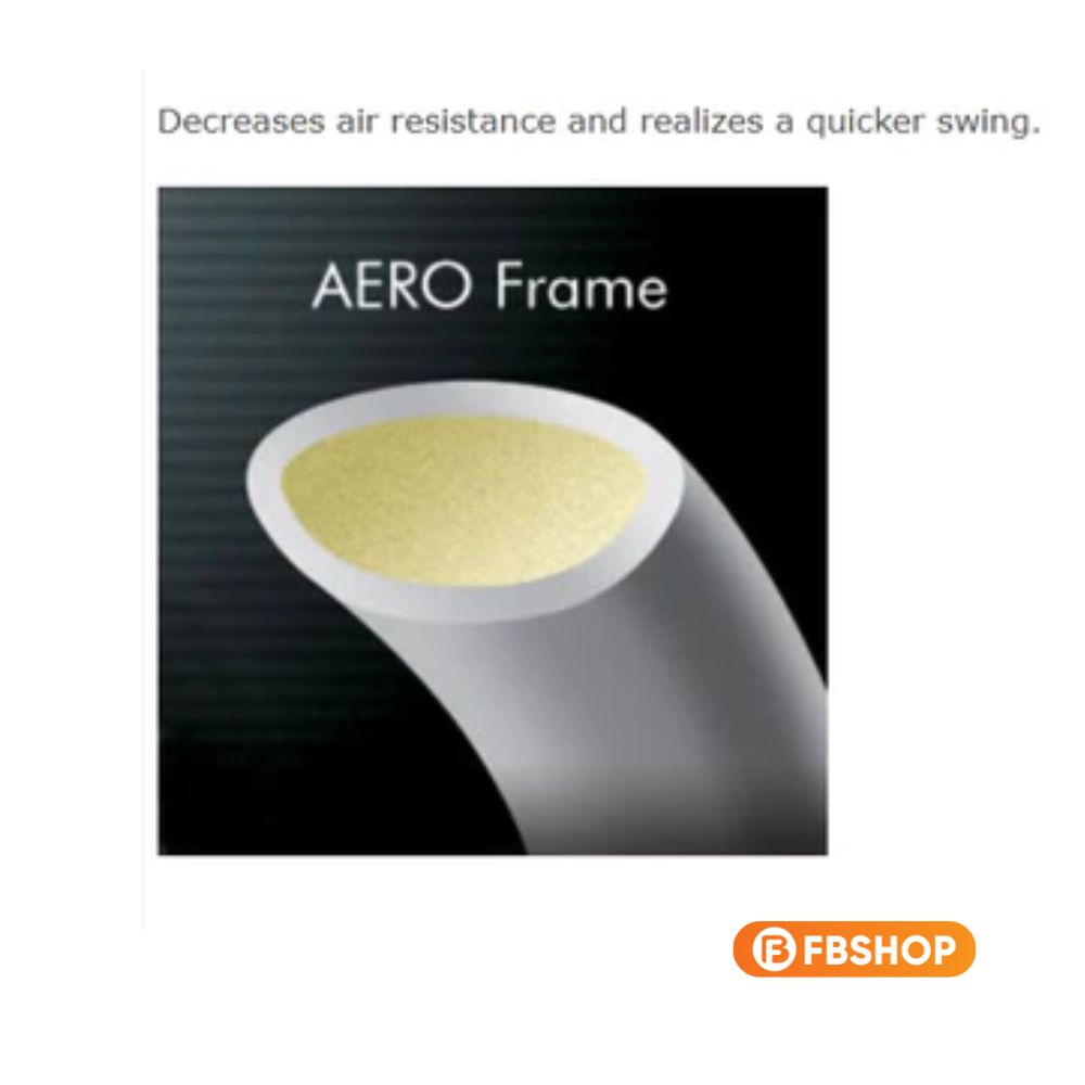 Các cạnh của khung vợt Nanoflare 001A được thiết kế mỏng và vát tròn với công nghệ AERO Frame 