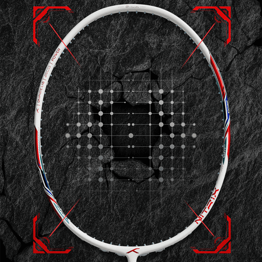 Công nghệ khung Curve2 độc đáo trên Vợt Cầu Lông Hundred Nitrix Attack giúp tăng diện tích điểm ngọt