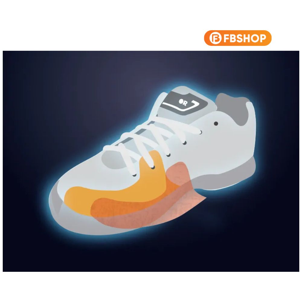 V-Tough giúp tăng tuổi thọ đôi giày ngay cả khi thực hiện các bước di chuyển kéo lê mũi chân. 