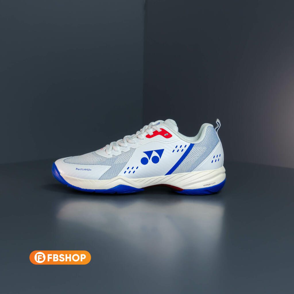 Giày Cầu Lông Yonex Hyperboom Galaxy Cobalt với thiết kế màu trắng xanh đầy đặc biệt 