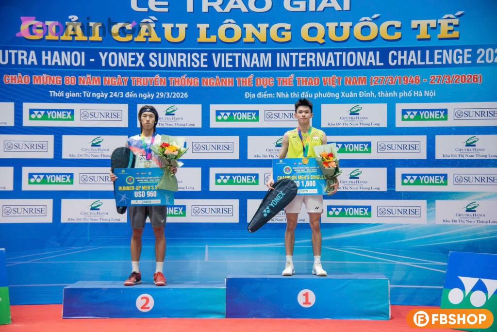 Richie Duta Richardo trở thành nhà vô địch nội dung đơn nam giải Ciputra Hà Nội 2026