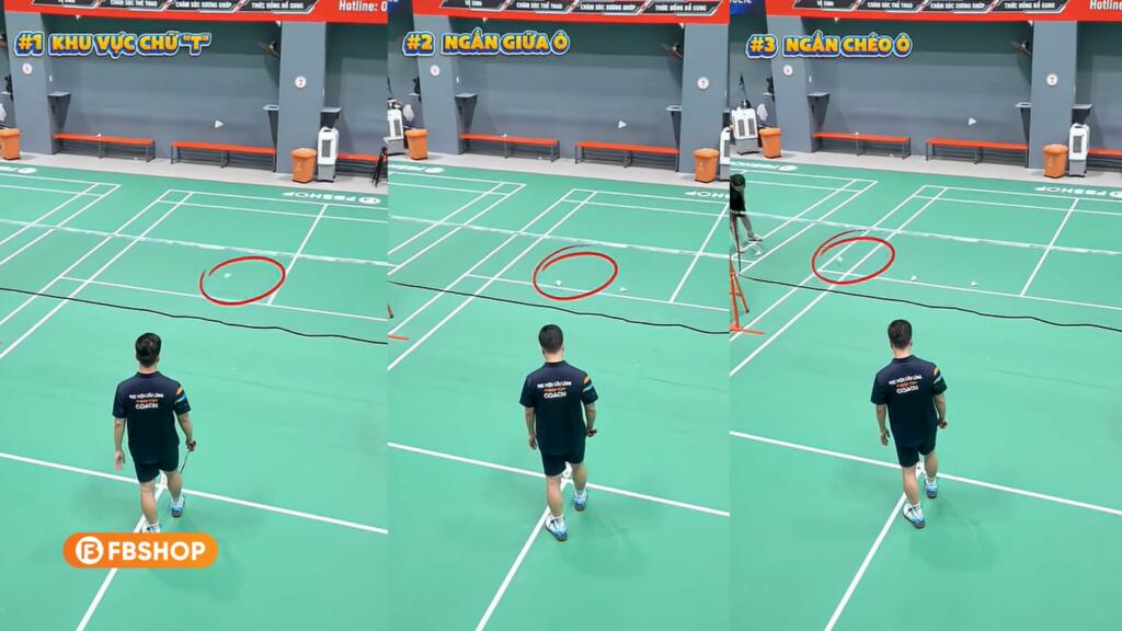 Kỹ thuật phát cầu với 3 vị trí phát cầu ngắn hiệu quả