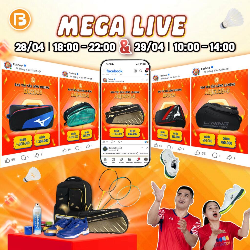 Deal bao vợt, balo cầu lông xuất hiện với mức giá chưa từng có