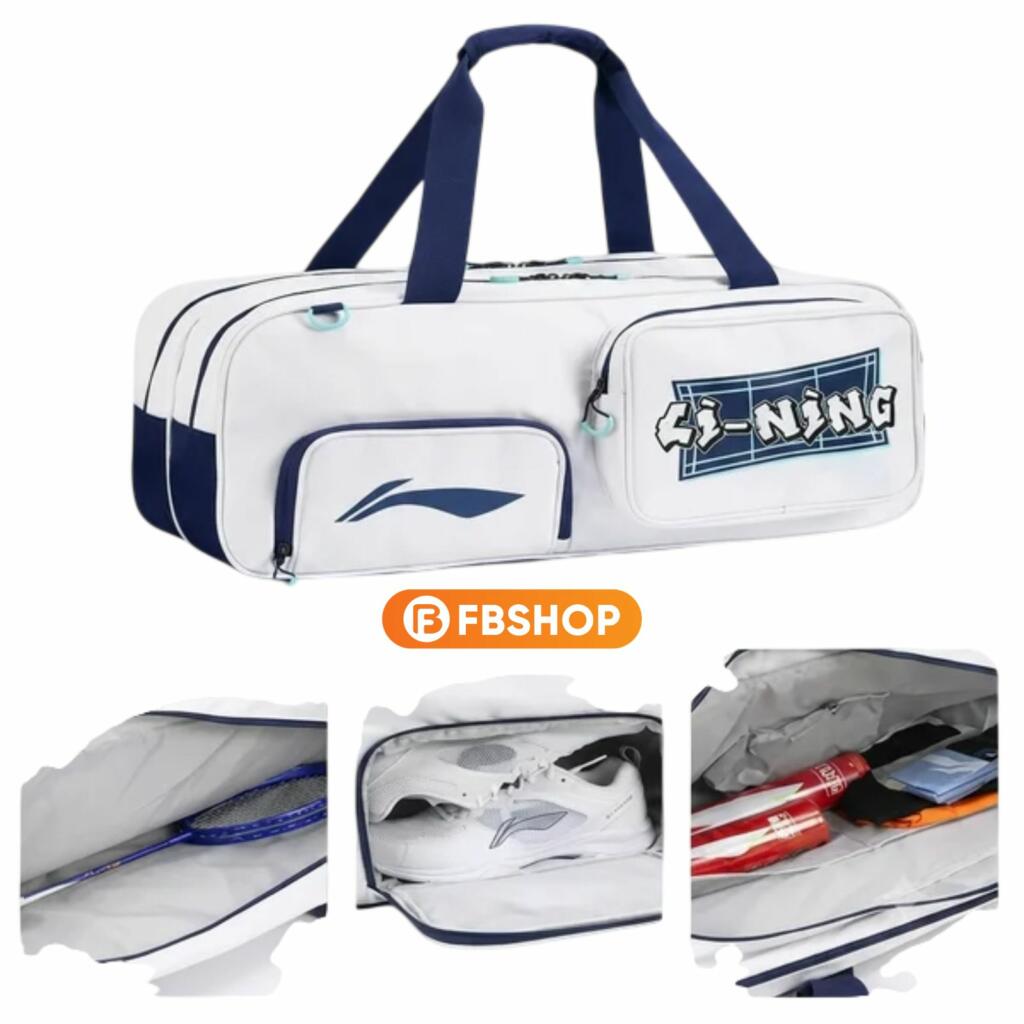 Bao Vợt Cầu Lông Lining Unisex P-ABLW037 với hệ thống ngăn chứa thông minh và khoa học 